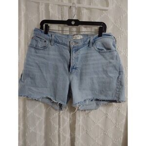 Abercrombie & Fitch The Baggy Low Rise Denim Shorts Light Wash Size 31 12